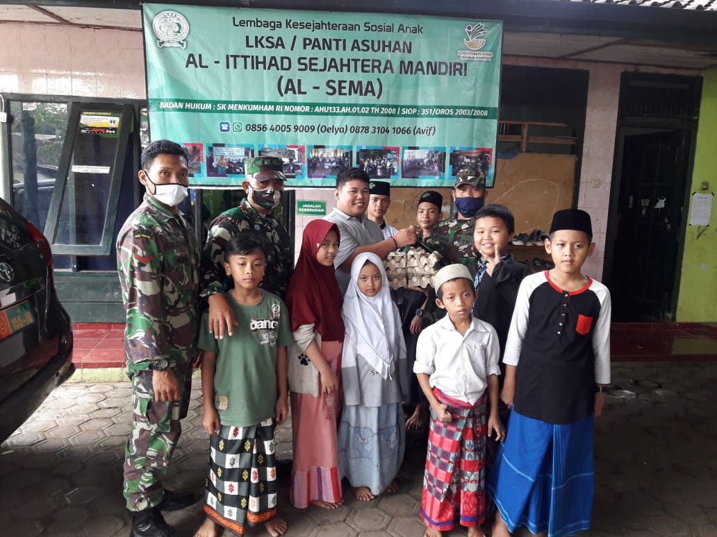 Korem 073/Makutarama berikan bantuan 500 butir telur ke pantiasuhan yang ada di Kota Salatiga 